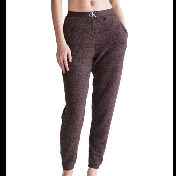 CALVIN KLEIN WOMEN’S SWEATER JOGGER/SLEEPER PANTS TERRY KNIT FABRIC GREAT COND - Picture 1 of 1